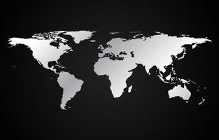 nero e bianca mondo carta geografica sfondo modello vettore