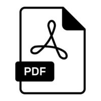 un sorprendente vettore icona di PDF file, modificabile design