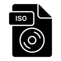 un sorprendente vettore icona di iso file, modificabile design