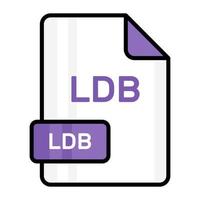 un sorprendente vettore icona di ldb file, modificabile design