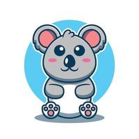 carino koala portafortuna logo isolato su bianca sfondo. bellissimo australiano animali cartone animato personaggio vettore illustrazione.