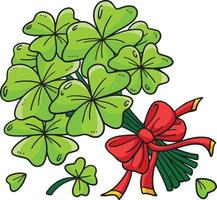 st. patricks fascio di quadrifogli cartone animato clipart vettore