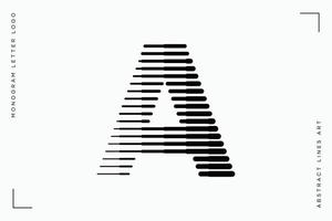 monogramma lettera un' astratto moderno Linee arte logo vettore