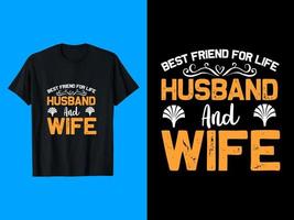 marito e moglie tipografia, vettore maglietta design