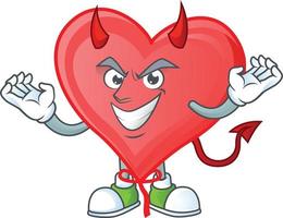 rosso amore Palloncino cartone animato personaggio stile vettore