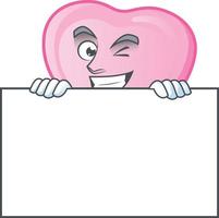 rosa amore Palloncino cartone animato personaggio stile vettore