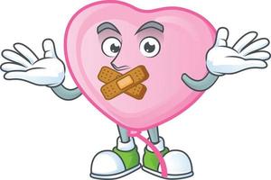 rosa amore Palloncino cartone animato personaggio stile vettore