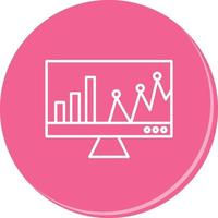 in linea statistiche vettore icona