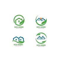 eco casa logo vettore icona illustrazione