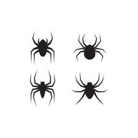 nero ragno logo modello vettore icona illustrazione