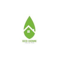 eco amichevole casa logo vettore icona illustrazione