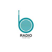 Radio logo modello vettore icona illustrazione