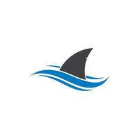 squalo pinna logo modello vettore icona illustrazione