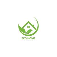 eco amichevole casa logo vettore icona illustrazione