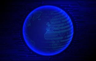 moderno sicurezza informatica tecnologia sfondo con mondo globo vettore