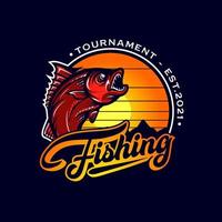 pesca torneo Vintage ▾ logo vettore