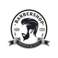barbiere Vintage ▾ logo design vettore