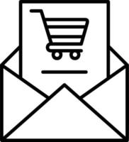 shopping e-mail vettore icona