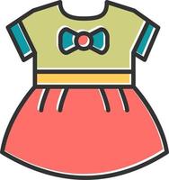 bambino ragazze vestito vettore icona