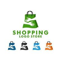 negozio logo, bene shopping logo vettore