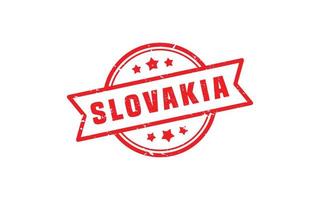 slovacchia francobollo gomma da cancellare con grunge stile su bianca sfondo vettore