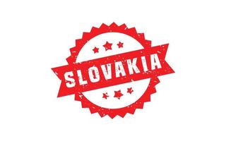 slovacchia francobollo gomma da cancellare con grunge stile su bianca sfondo vettore