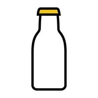 latte bottiglia icona linea isolato su bianca sfondo. nero piatto magro icona su moderno schema stile. lineare simbolo e modificabile ictus. semplice e pixel Perfetto ictus vettore illustrazione