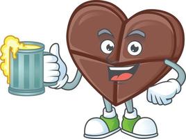 cioccolato bar amore cartone animato personaggio stile vettore