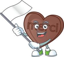 uno mordere amore cioccolato cartone animato personaggio stile vettore