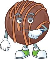 cioccolato pralina palla cartone animato personaggio stile vettore