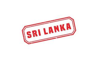 sri lanka francobollo gomma da cancellare con grunge stile su bianca sfondo vettore