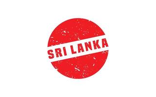 sri lanka francobollo gomma da cancellare con grunge stile su bianca sfondo vettore