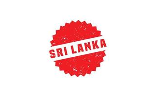 sri lanka francobollo gomma da cancellare con grunge stile su bianca sfondo vettore