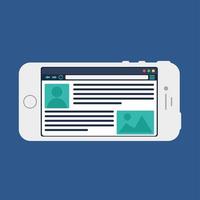 modello web del sito per smartphone o modulo articolo vettore