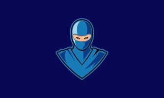 e-sport ninja portafortuna personaggio logo vettore