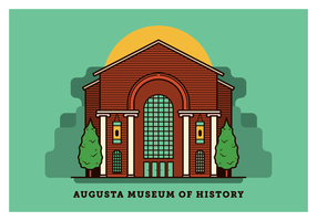 Augusta Georgia cartolina vettoriale