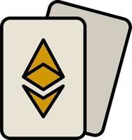 Ethereum carte vettore icona