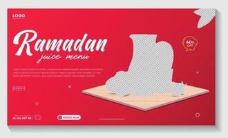Ramadan iftar ragnatela bandiera design modello vettore