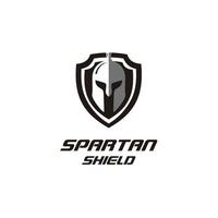 scudo spartano guerriero simbolo logo design icona vettore