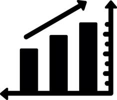 statistica aumentare vettore icona