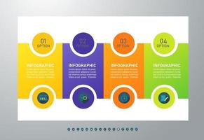 moderno modello di infografica con quattro passaggi vettore