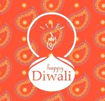 banner di celebrazione felice diwali vettore