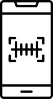 codice a barre scanner vettore icona