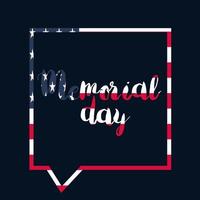 banner del memorial day vettore