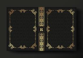 design di copertina del libro ornamentale di lusso vettore