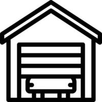 illustrazione vettoriale del garage per auto su uno sfondo. simboli di qualità premium. icone vettoriali per il concetto e la progettazione grafica.