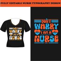 infermiera tipografia t camicia design vettore