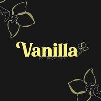 vaniglia logo design vettore