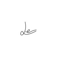 Le iniziale firma logo vettore design