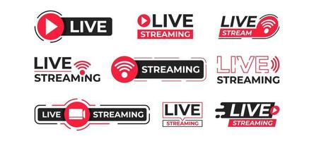 generale vivere streaming logo design impostato vettore